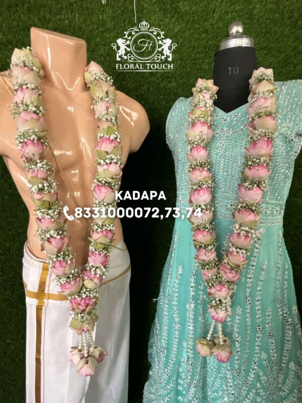 Handcrafted Pink Lotus Wedding Garlands | Traditional & Elegant