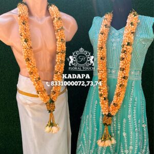 Radiant Marigold and Rose Garland