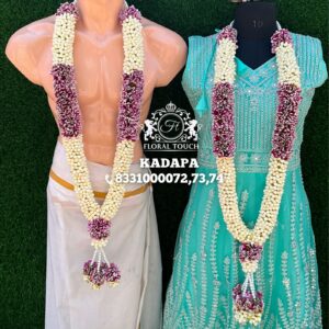 Purple and White Jasmine Wedding Garlands