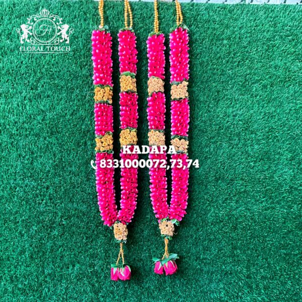 Vibrant Rose Petal Garlands for Weddings & Celebrations