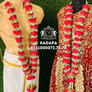 Exquisite Red Rose Wedding Garlands