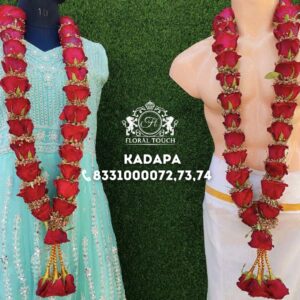 Exquisite Red Rose Wedding Garlands
