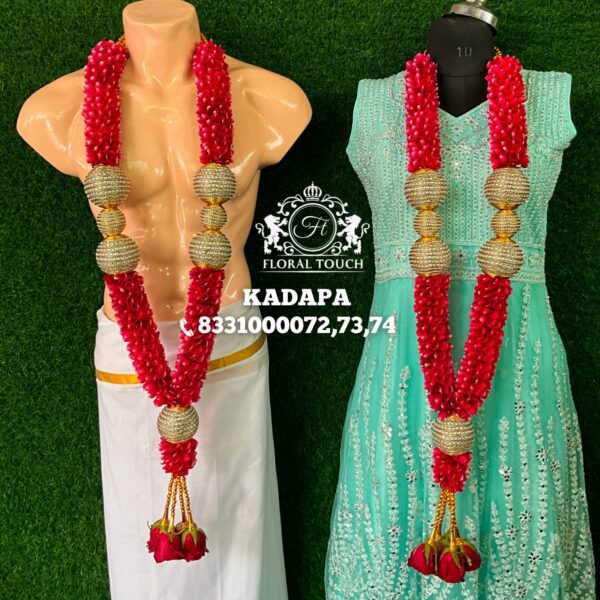 "Love in Bloom: Exquisite Rose Petal Garlands for Your Special Day" - Image 2
