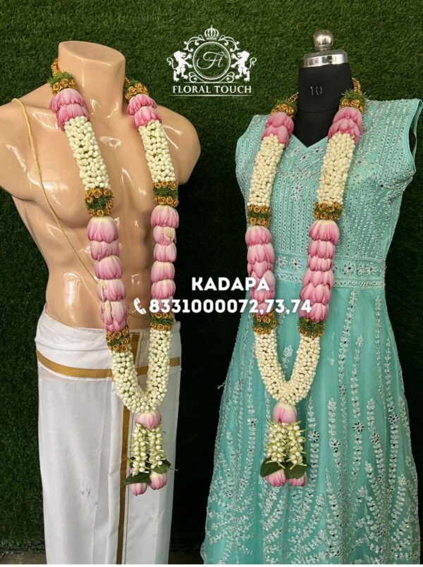 Handcrafted Lotus Garlands for Wedding Bliss - Image 2