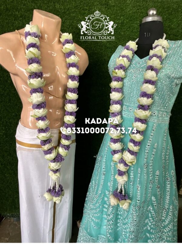 Handcrafted Lotus Garlands for the Romantic Couple - Image 2
