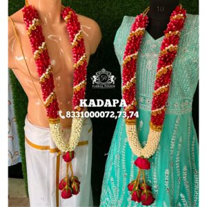 Red and White Rose Garlands for Wedding