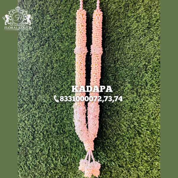 Elegant Pink Jasmine Flower Garland - Image 2