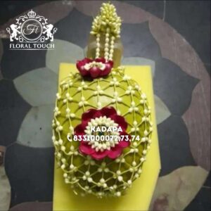 Elegant Floral Coconut Decoration for Pooja & Weddings | Kobbari Bondam Design