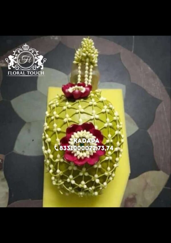 Elegant Floral Coconut Decoration for Pooja & Weddings | Kobbari Bondam Design