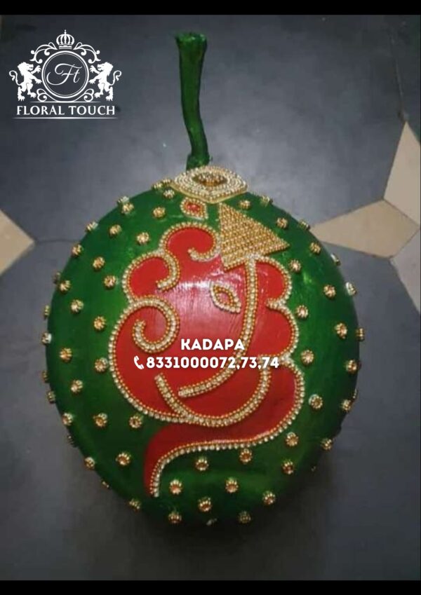 Designer Ganesha Decorated Coconut for Pooja & Weddings