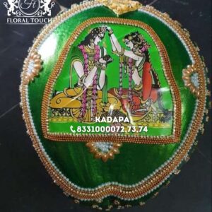 Wedding Scene Decorated Coconut for Marriage & Pooja