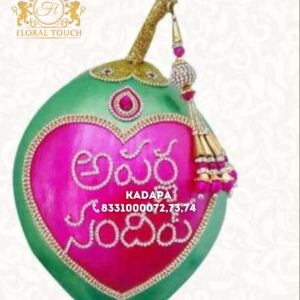 Decorated Coconut for Weddings & Poojas | Luxury Coconut Decoration
