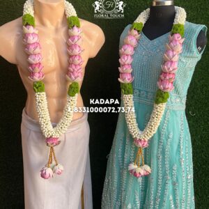 Elegant Lotus and Jasmine Wedding Garland