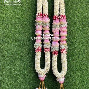 Elegant Lotus and Jasmine Wedding Garland