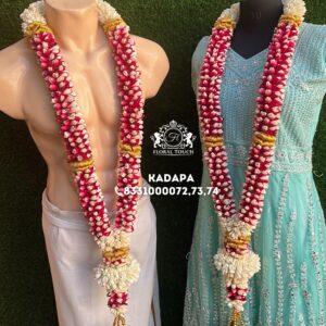 Traditional Red and White Wedding Garland