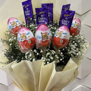 Kinder Joy & Dairy Milk Chocolate Bouquet – Sweet Surprise Gift