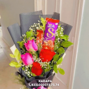 Mini Mixed Rose & Dairy Milk Silk Chocolate Bouquet – Sweet & Simple Gifting Surprise