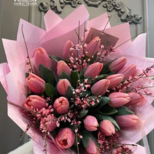 Elegant Pink Tulip Bouquet – Fresh Floral Arrangement by Floral Touch Kadapa