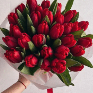 Bold & Beautiful Red Tulip Bouquet – Fresh Floral Gift from Floral Touch Kadapa
